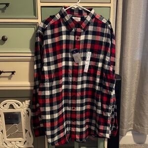 Croft & Barrow Men's XL Checkered Shirt - Red, Black, and White